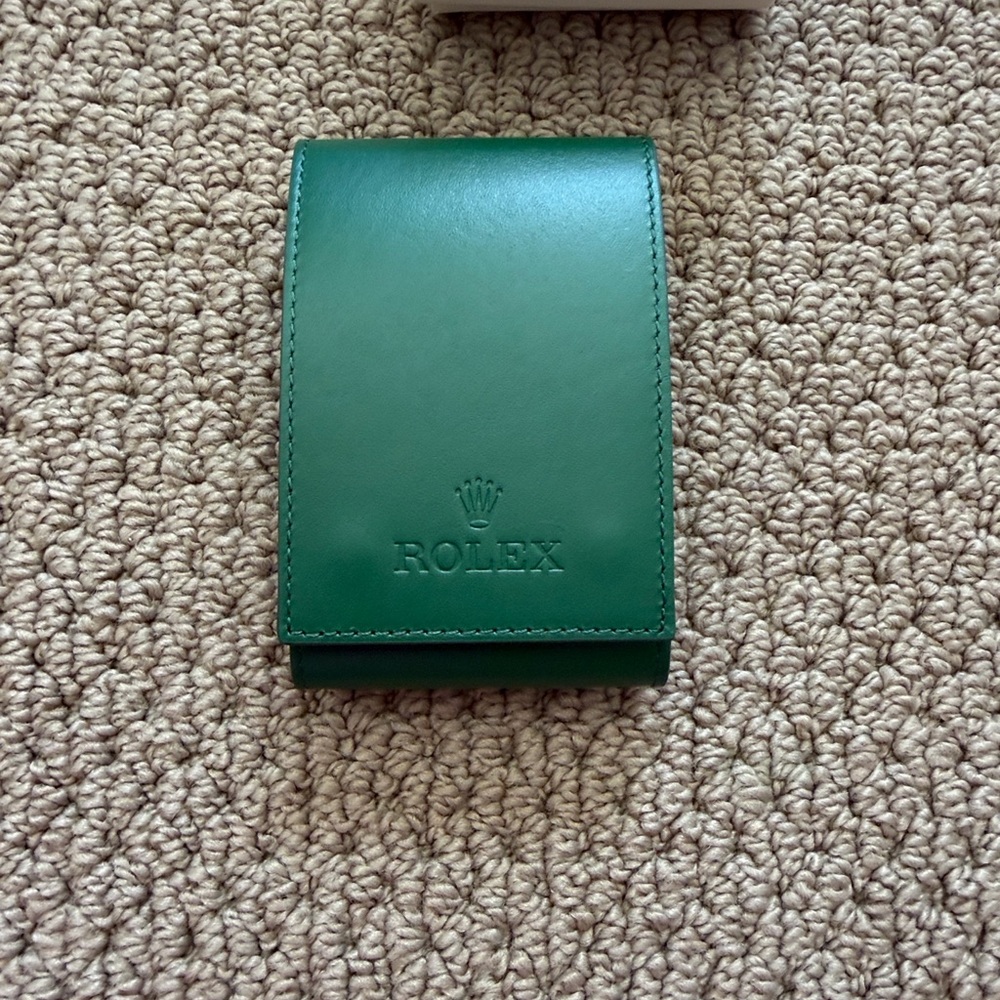 Rolex Green Leather Watch Case with Box. - Picture 2 of 11